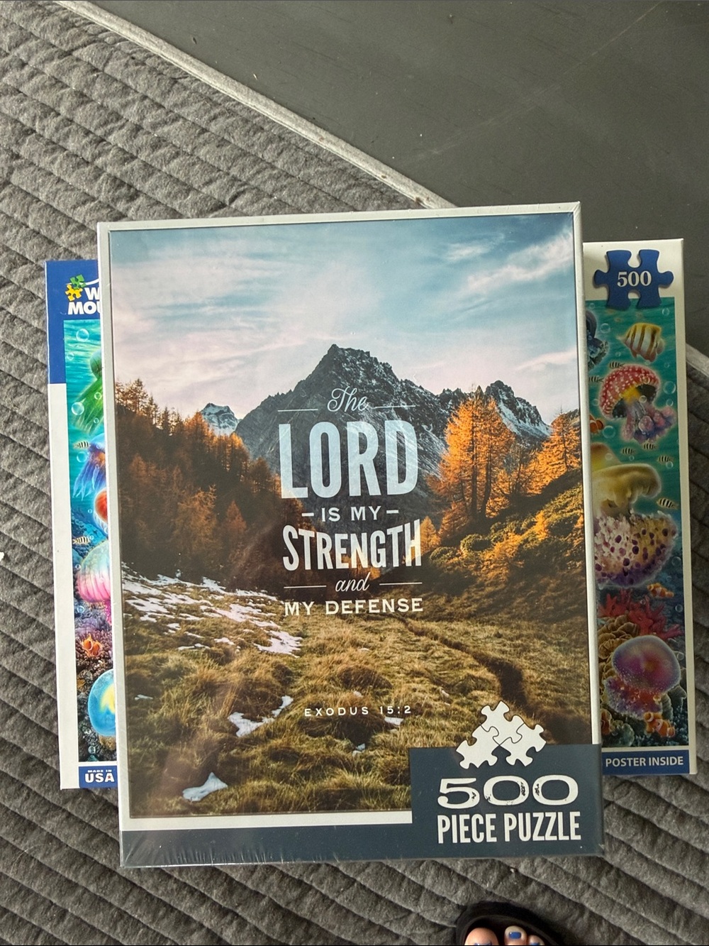 500-Piece Mountain Landscape Puzzle - Brown/Green